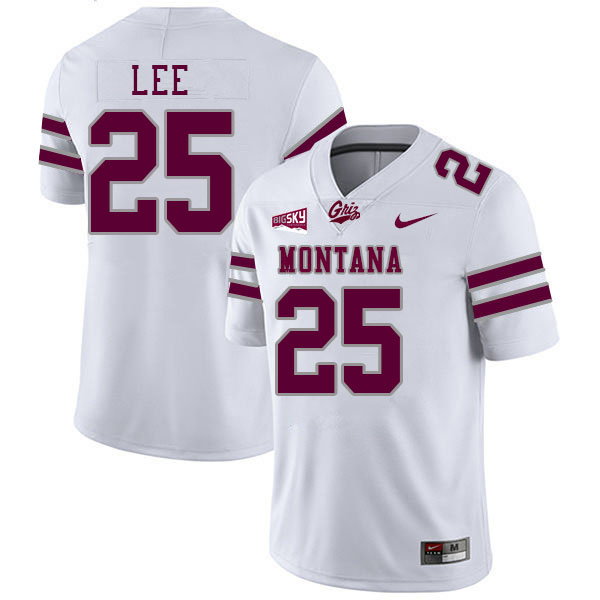 Montana Grizzlies #25 Jaxon Lee College Football Jerseys Stitched Sale-White